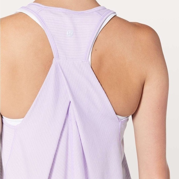 LULULEMON Essential Tank Heathered Sheer Violet Size 2 - Picture 10 of 10
